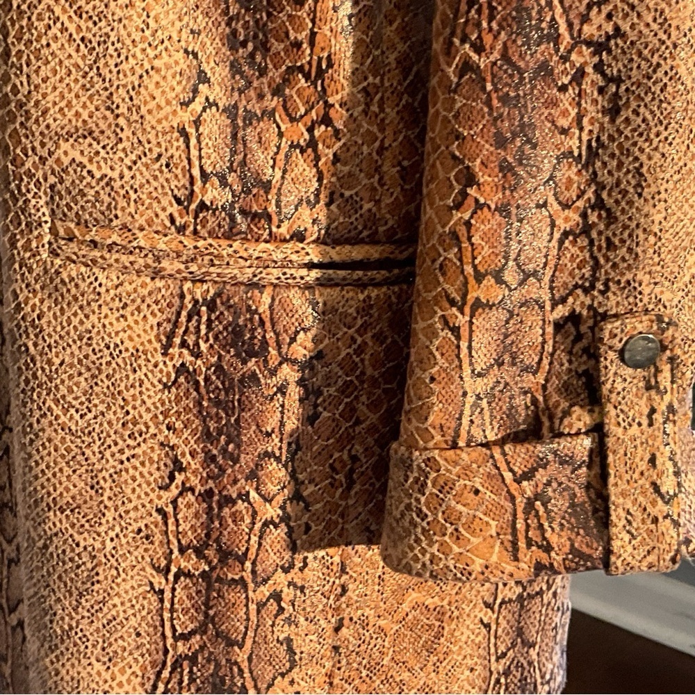 Azara Paris Snakeskin Print Jacket Size S | Edgy Rock Chic Statement - Picture 14 of 16